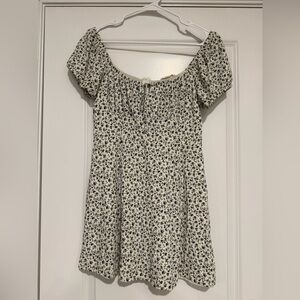 La Hearts Black and White Floral Dress